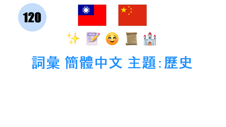 詞彙 簡體中文 主題：歷史